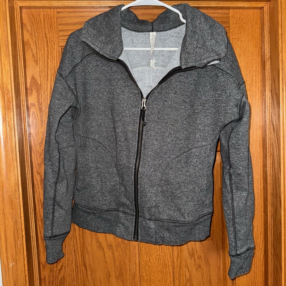 EUC Lululemon Gray Cotton Zip-Up